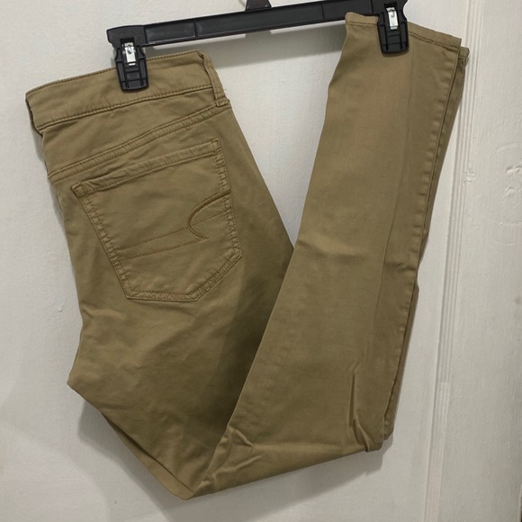 American Eagle khaki jeggings size 10 stretch - Picture 4 of 4